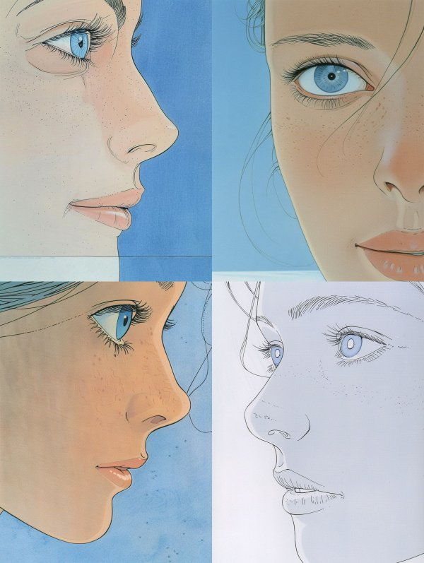 Vintage Comic Portrait with Freckles