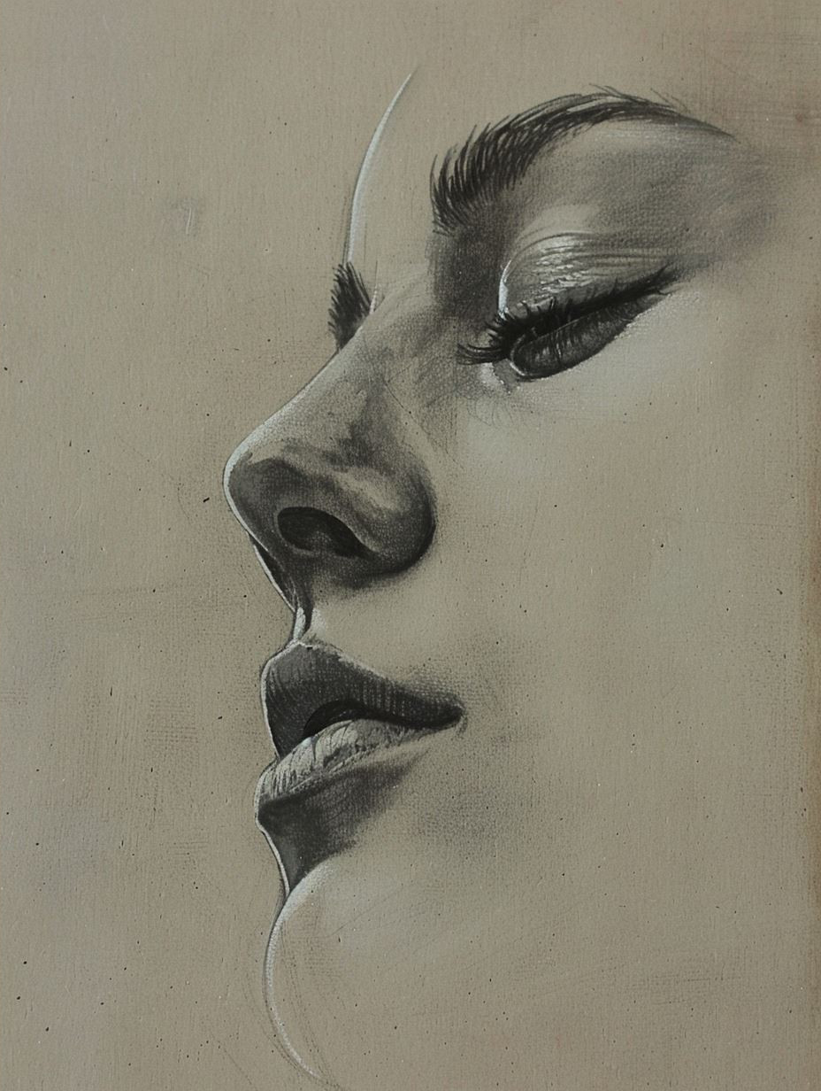 Whispers of Graphite: Four Female Profiles - Image 2