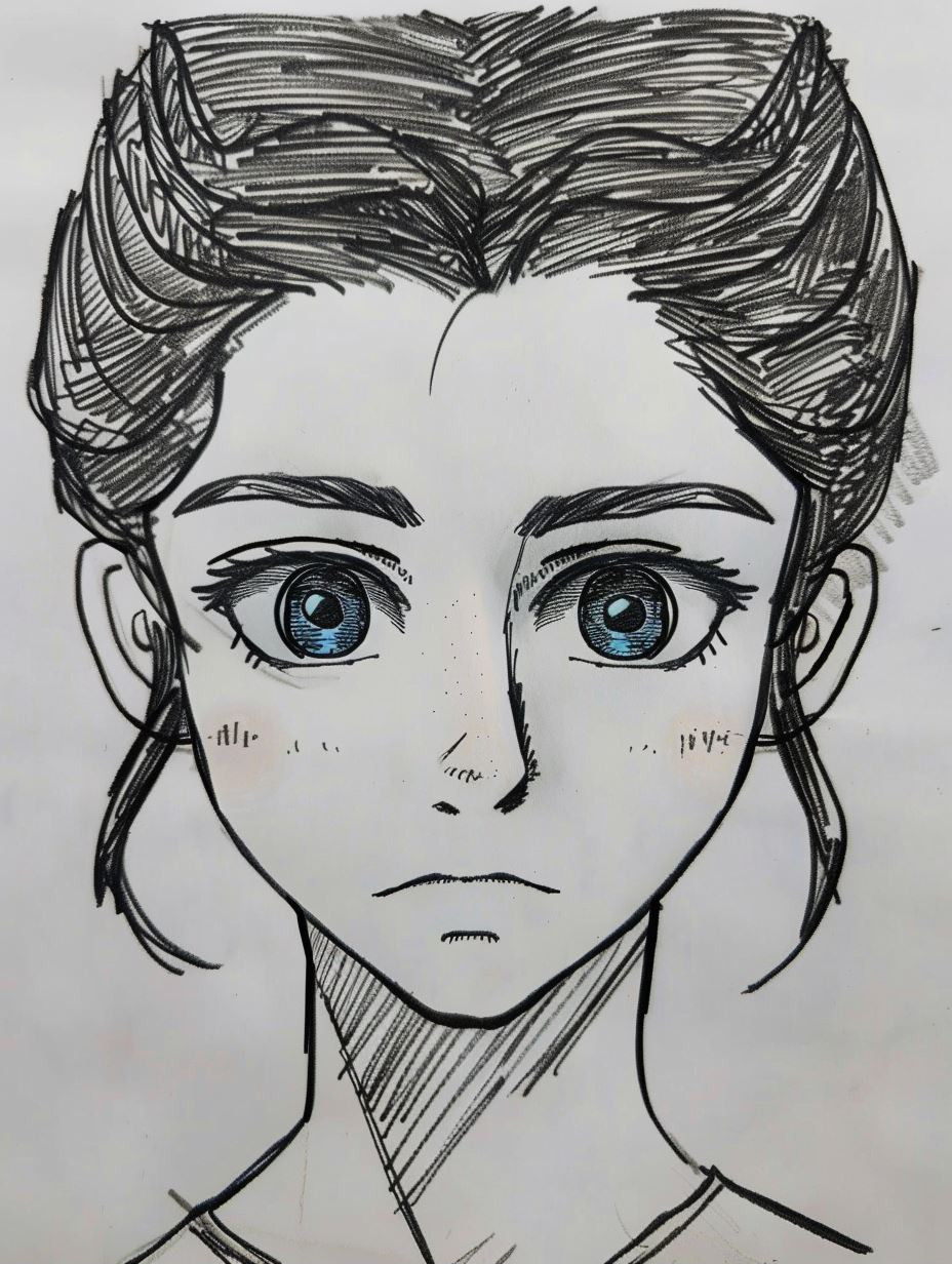 Hand Drawn Manga Portrait Studies - Image 1