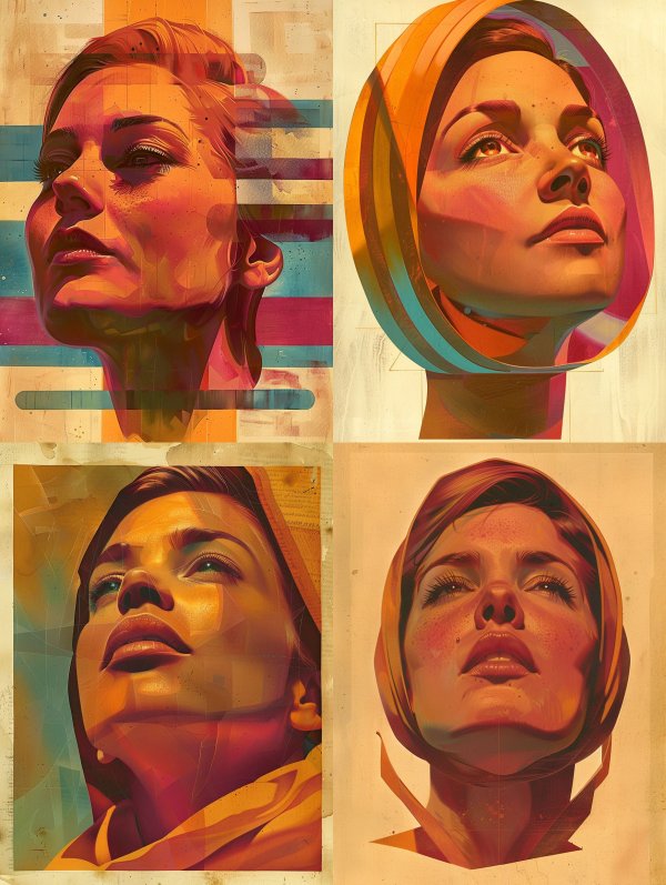 Vibrant Visions of Retro Elegance