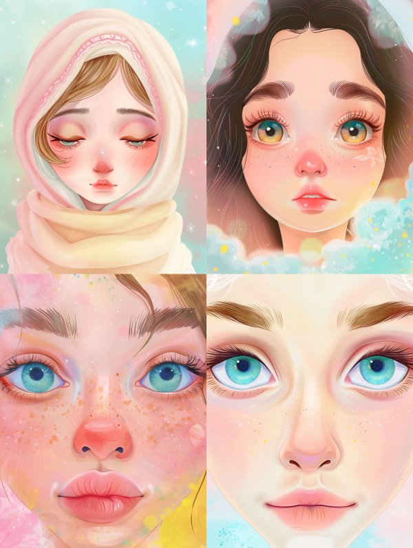 Dreamy Digital Portraits of Ethereal Girls
