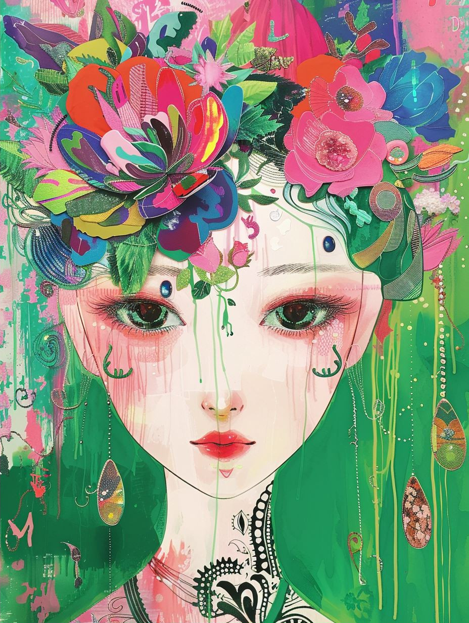 Vibrant Abstract Feminine Portraits - Image 2