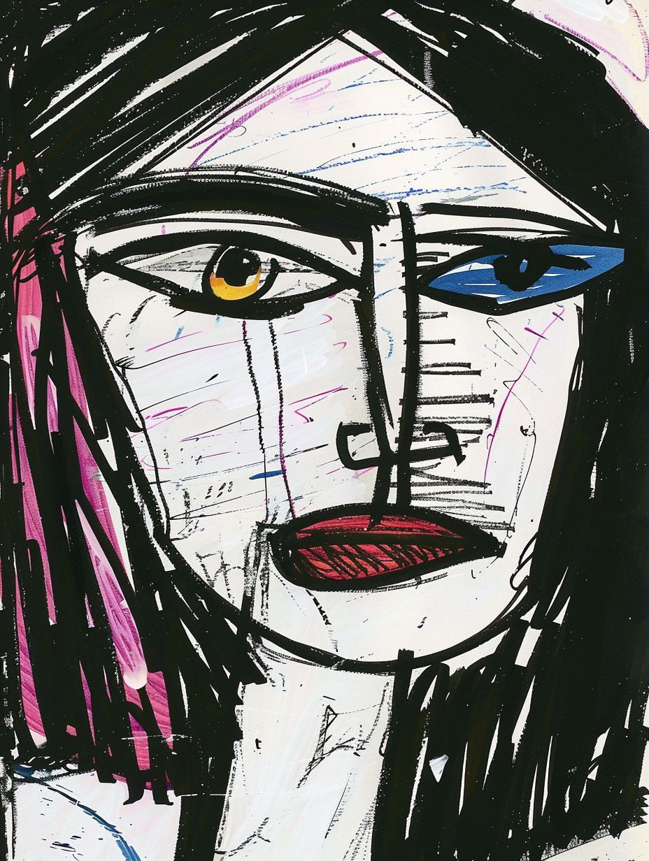 Abstract Cubist Female Portraits - Image 1