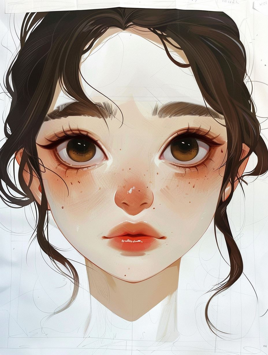 Soft Ethereal Digital Portrait Study - Image 1