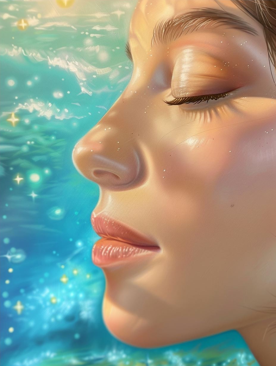 Ethereal Glow of Azure Eyes - Image 4