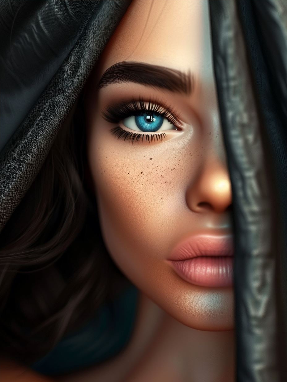 Ethereal Gazes: A Study in Digital Beauty - Image 4