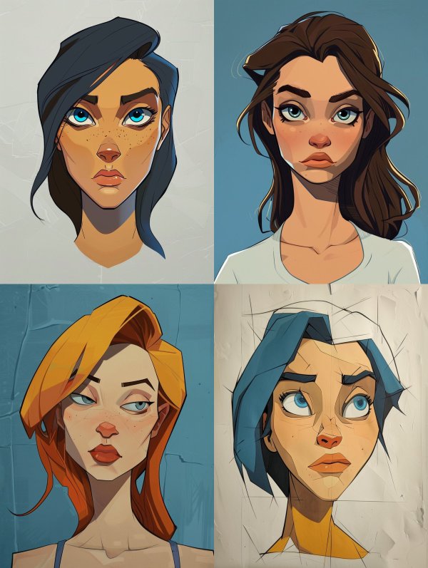 Stylized Modern Digital Portraiture