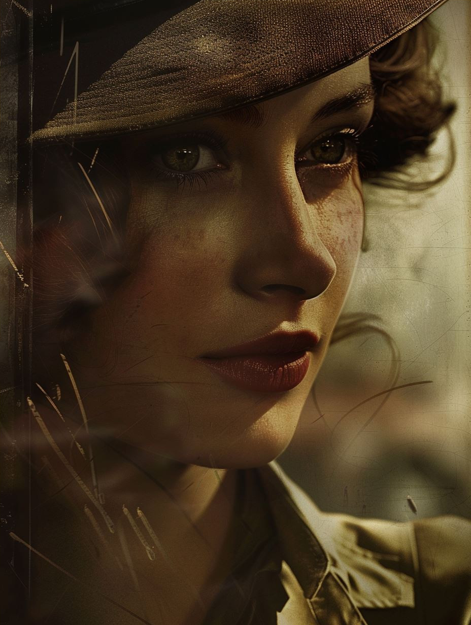 Vintage Cinematic Gaze Portrait - Image 4