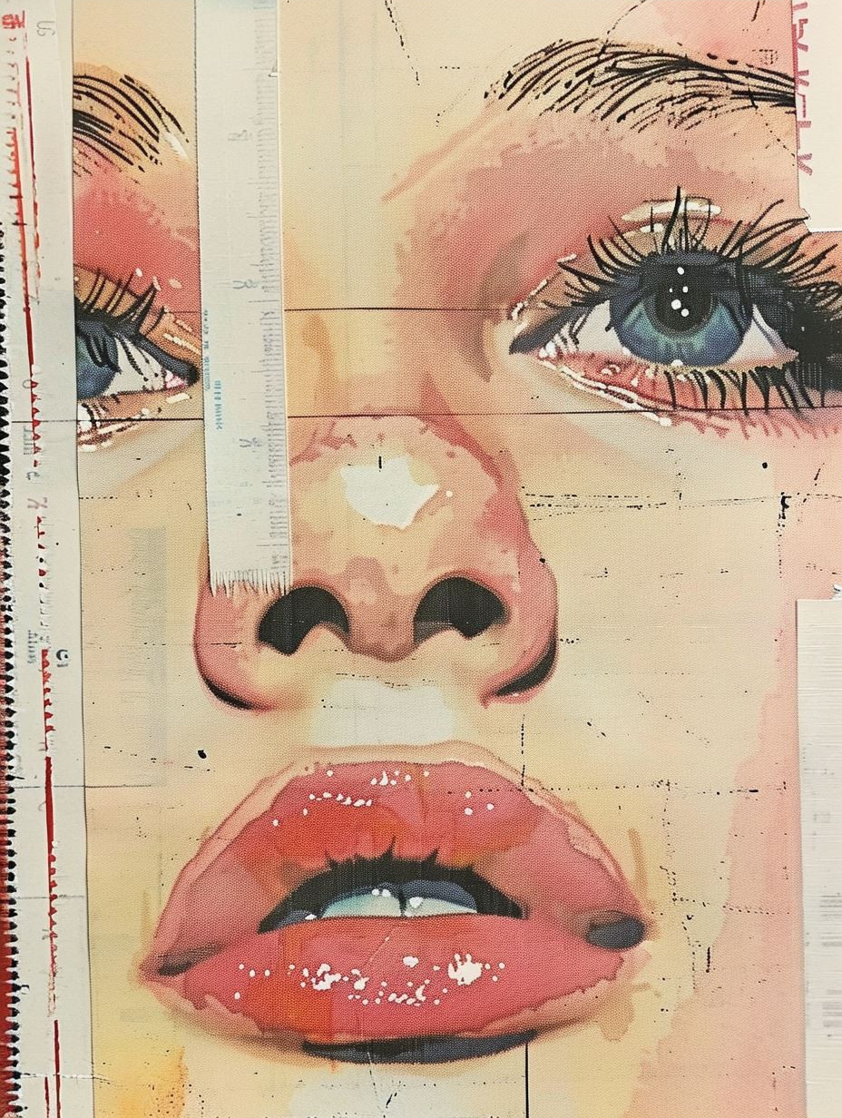 Fragmented Beauty Mixed Media Study - Image 3
