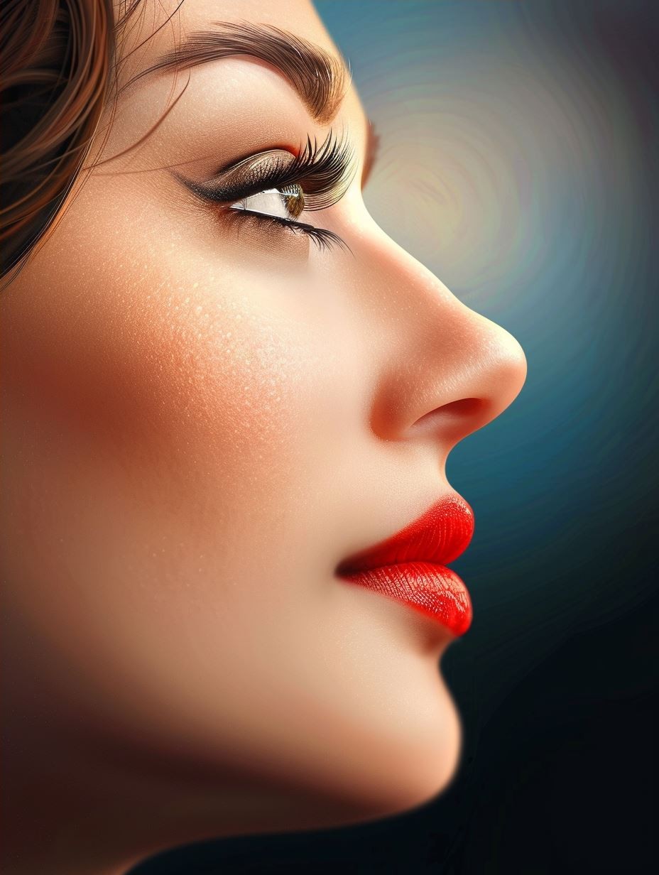 Radiant Beauty in Red Tones - Image 4
