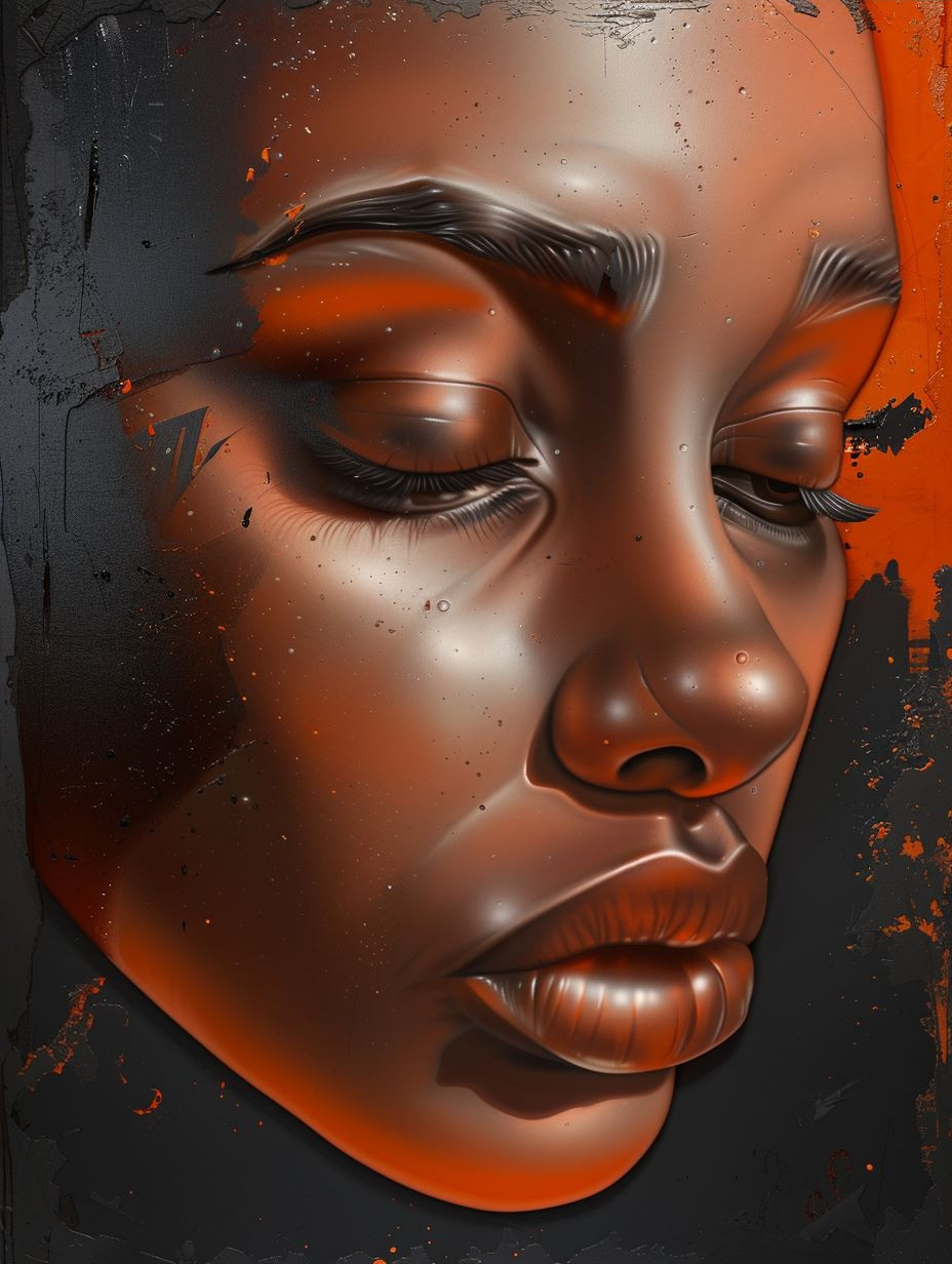 Gilded Soul Through Cracked Stone - Image 4