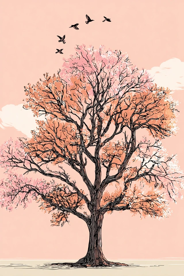Peach Pastel Aesthetic Art Collection - Image 5