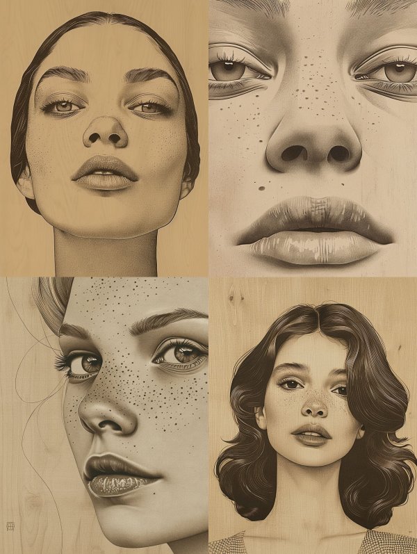Ethereal Portraits in Wood