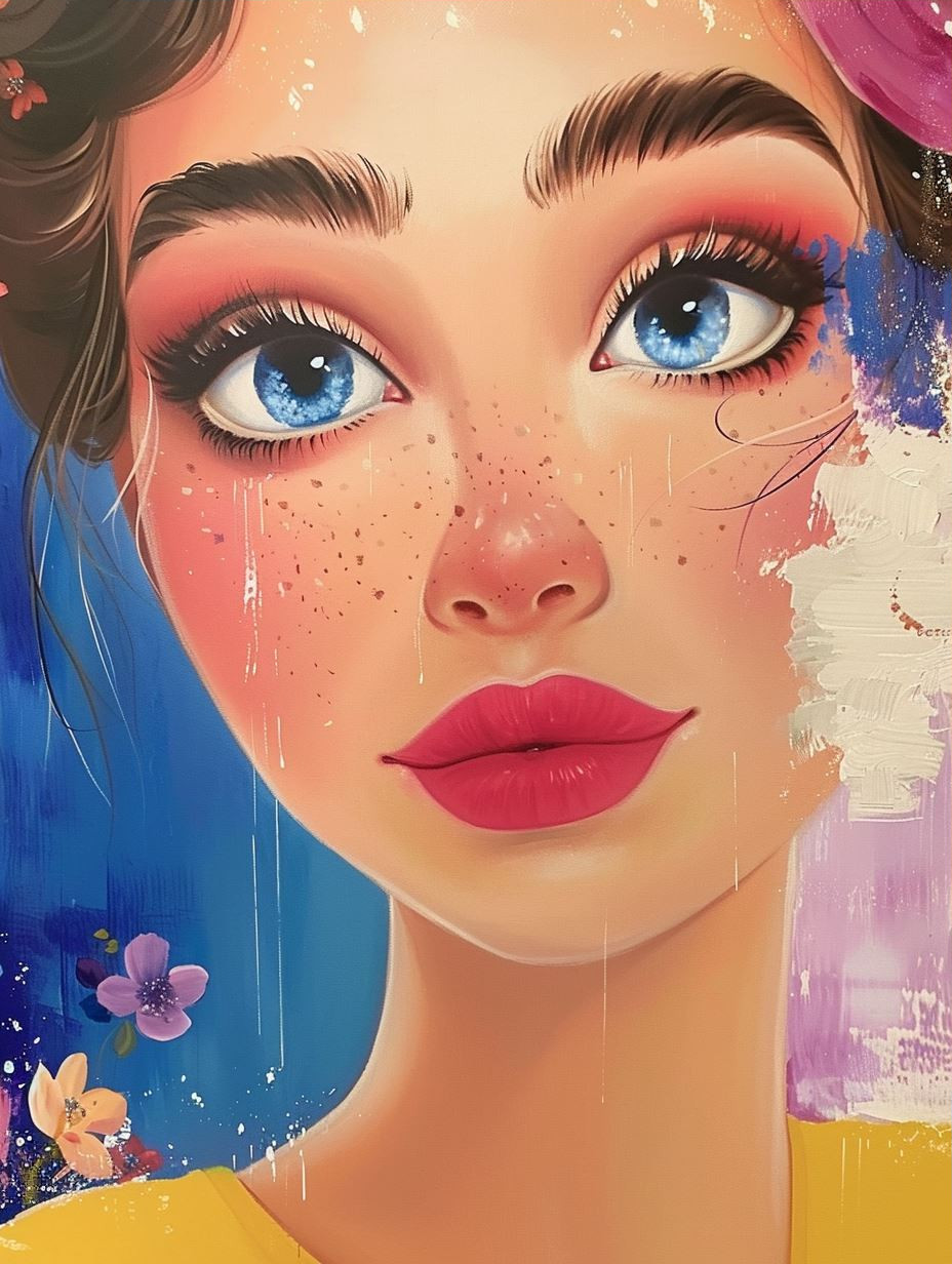 Ethereal Mixed Media Portrait - Image 3
