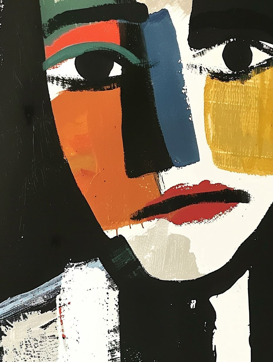 Bold Modernist Portrait Study - Image 3