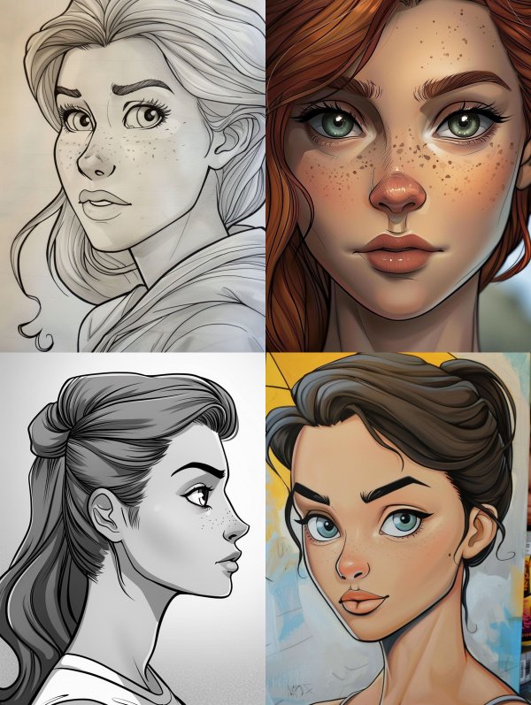 From Sketch to Color: Digital Art Evolution