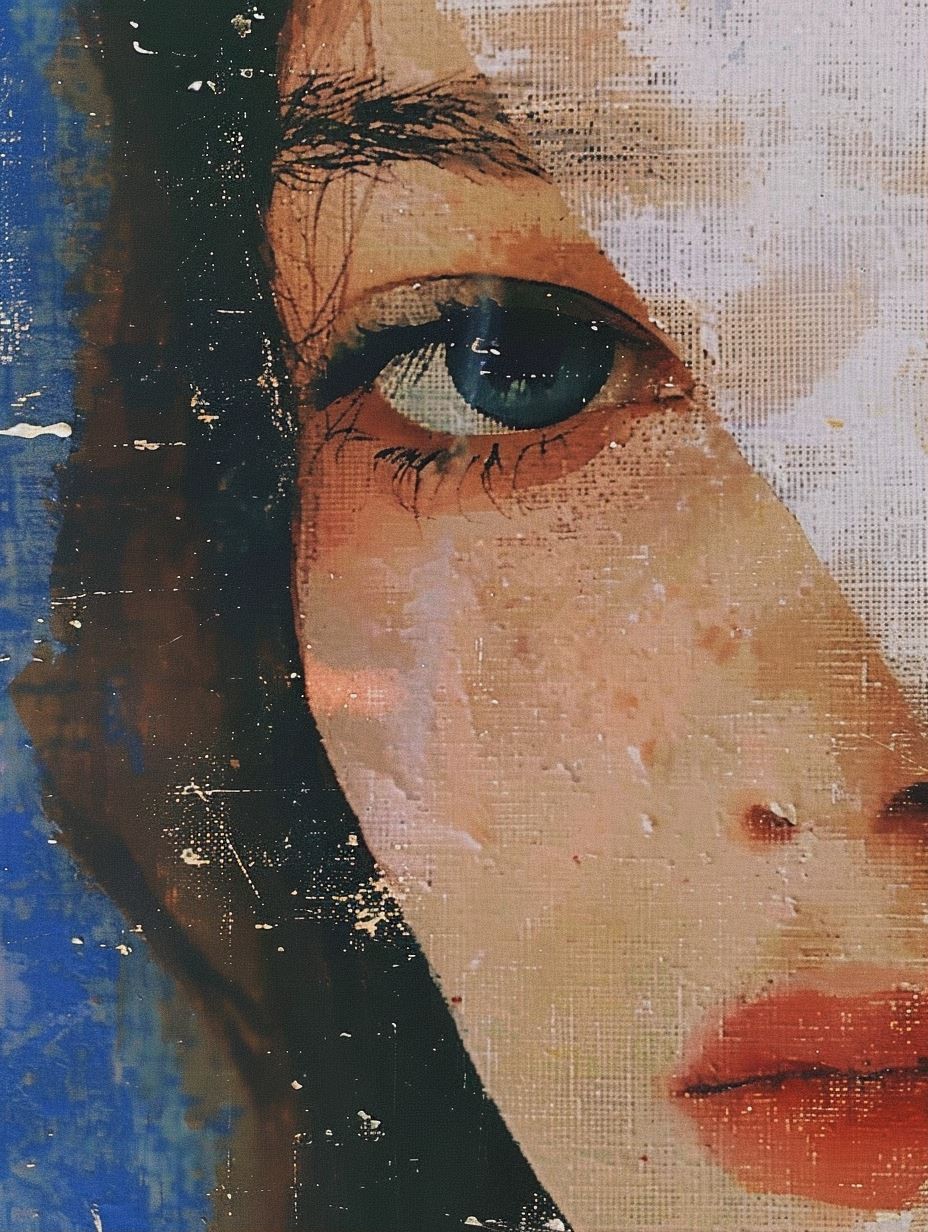 Textured Canvas Portrait Study