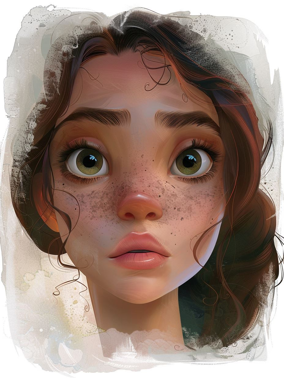 Ethereal Gaze: Digital Portrait Studies - Image 1
