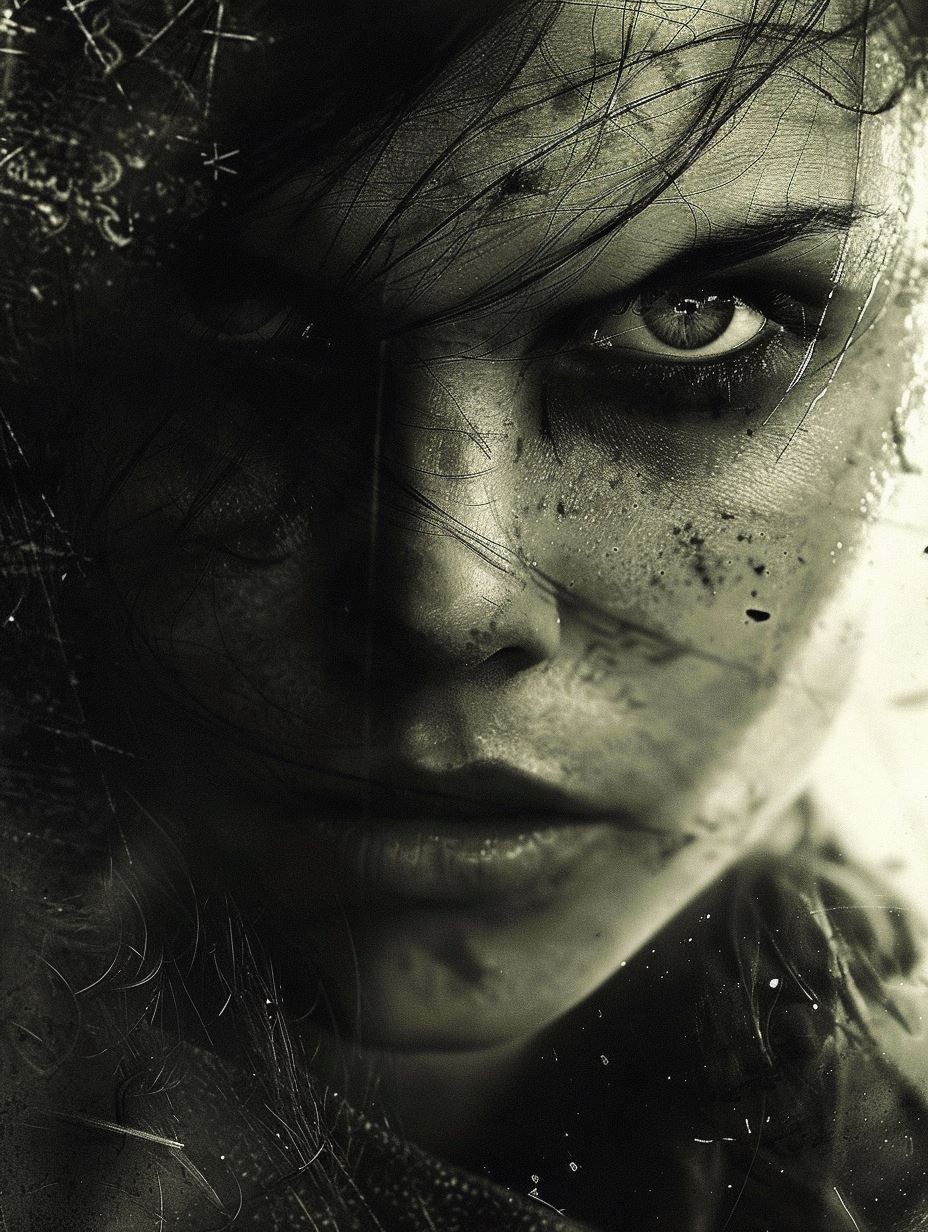 Gritty Cinematic Shadow Portrait - Image 3