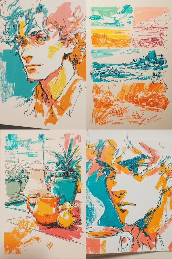 Vibrant Sketch Harmony