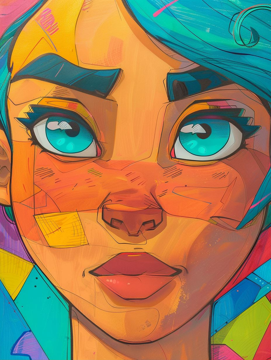 Vibrant Visions of a Digital Muse - Image 1