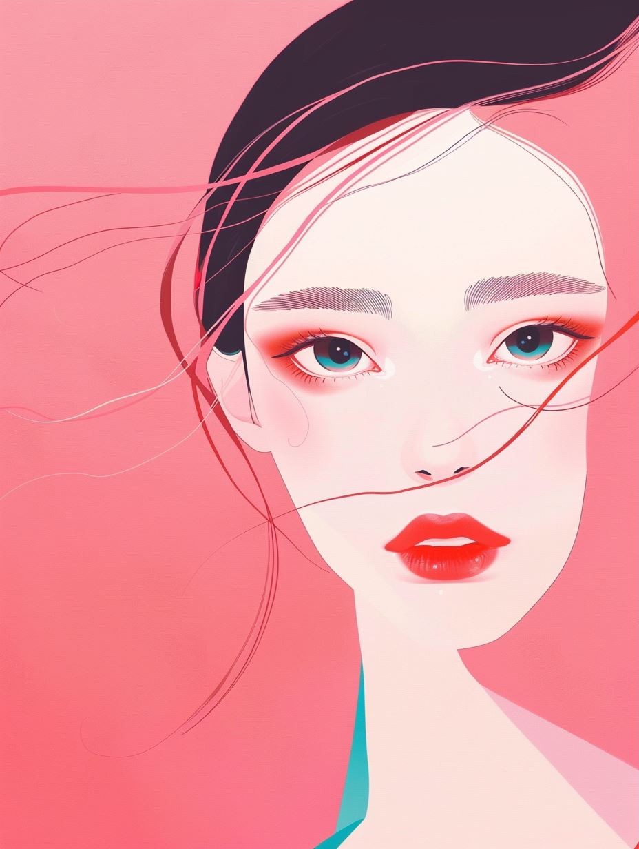 Ethereal Pastel Minimalist Portrait - Image 3