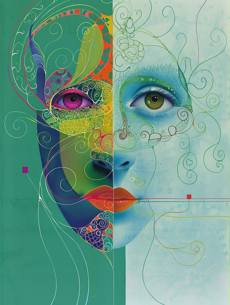 Ethereal Geometric Soul Portraits - Image 3