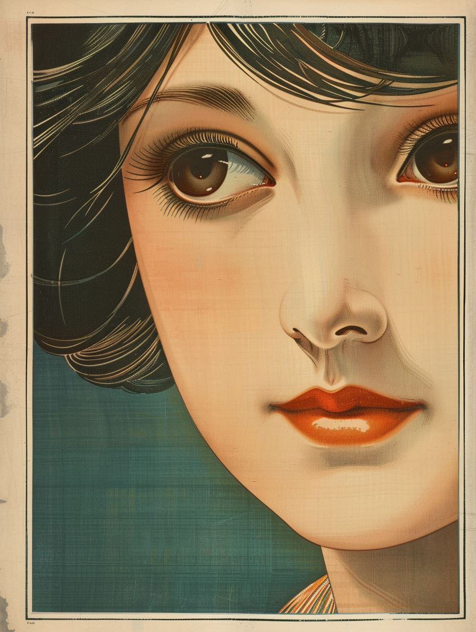 Vintage Art Deco Portraits of Women - Image 1