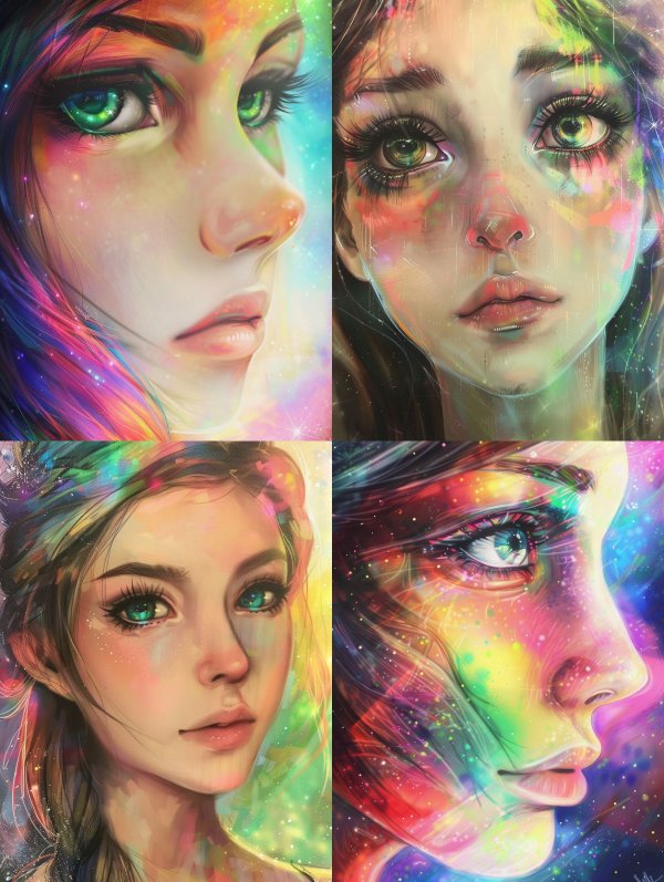Prismatic Ethereal Portrait of Light