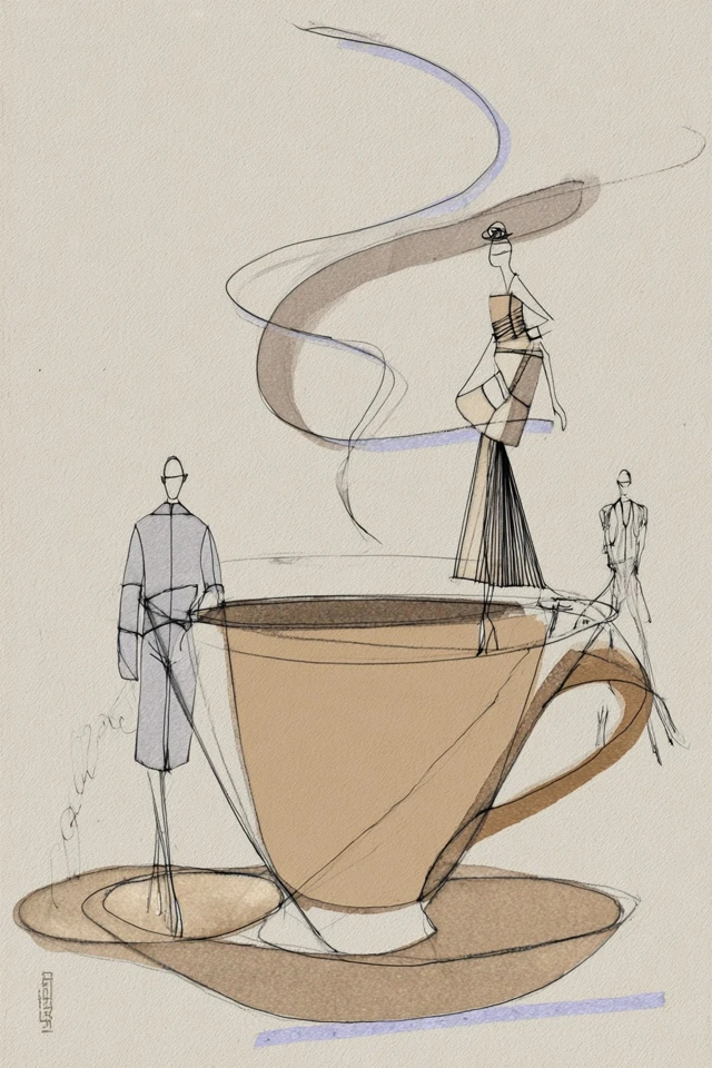 Elegant Fashion Sketch - Image 4