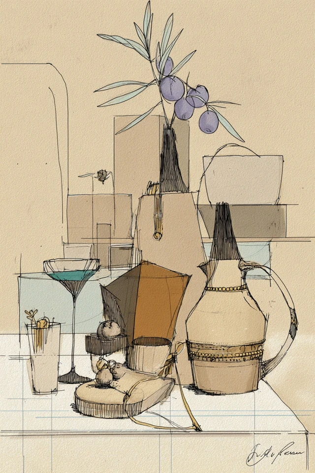 Elegant Fashion Sketch - Image 3