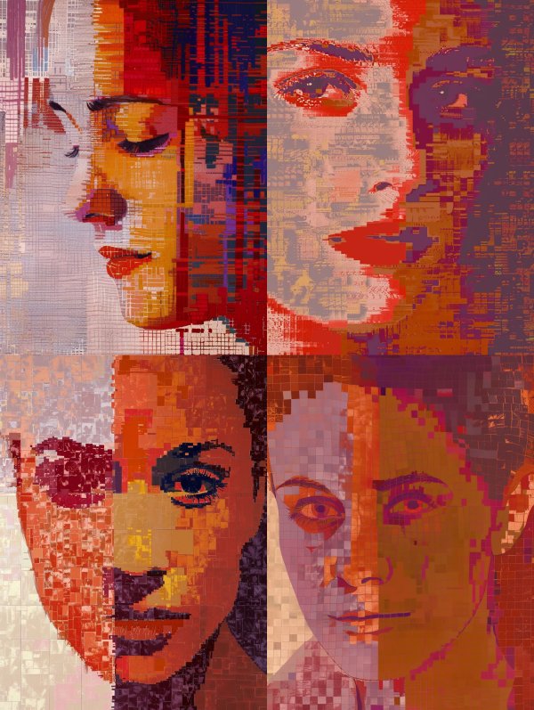 Digital Fragmented Portrait Study