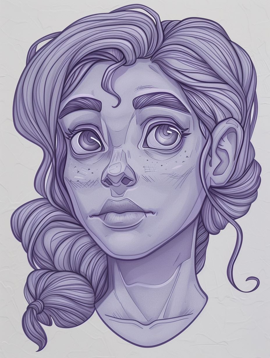 Ethereal Monochrome Stylized Portrait - Image 3