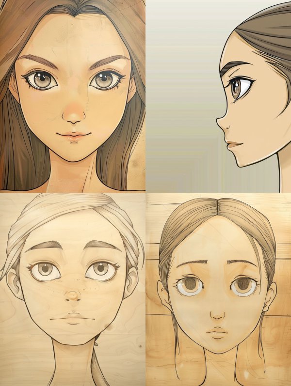 Vintage Anime Portrait Study