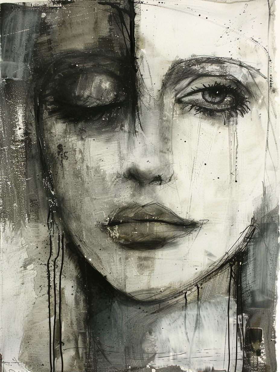 Melancholy Echoes in Charcoal - Image 2