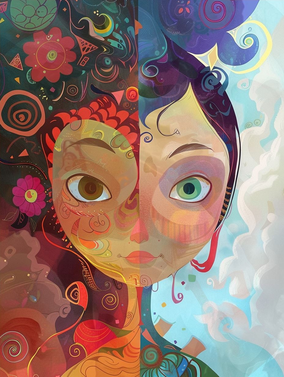 Psychedelic Flora Dreamscape Portrait - Image 4