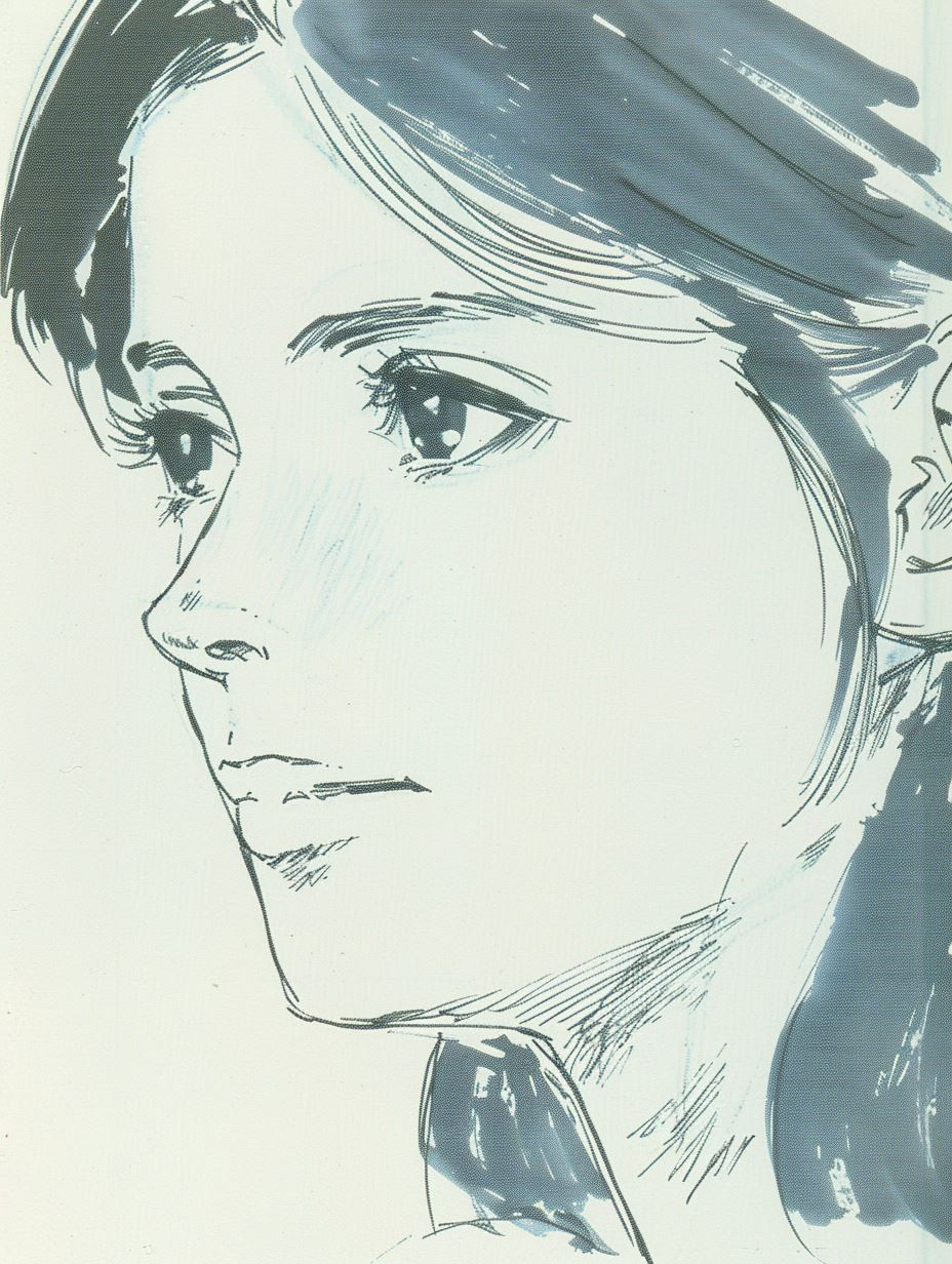 Ethereal Gaze: A Study in Ink - Image 3
