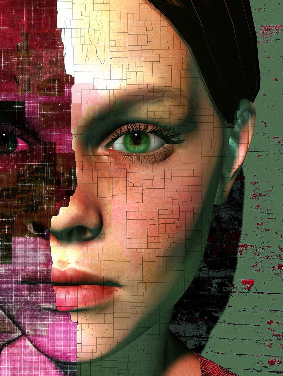 Nature's Digital Fragmented Mask - Image 3