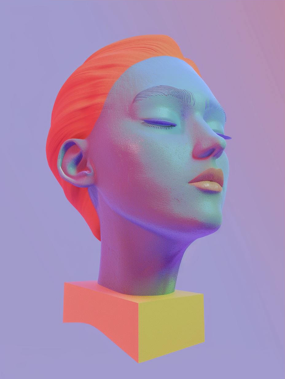 Prismatic Surrealist Portrait Studies - Image 3