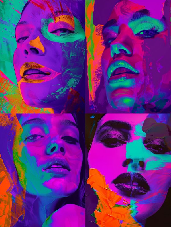 Neon Dreams: A Psychedelic Portrait Study