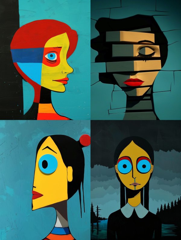 Fragmented Faces of Modern Emotion