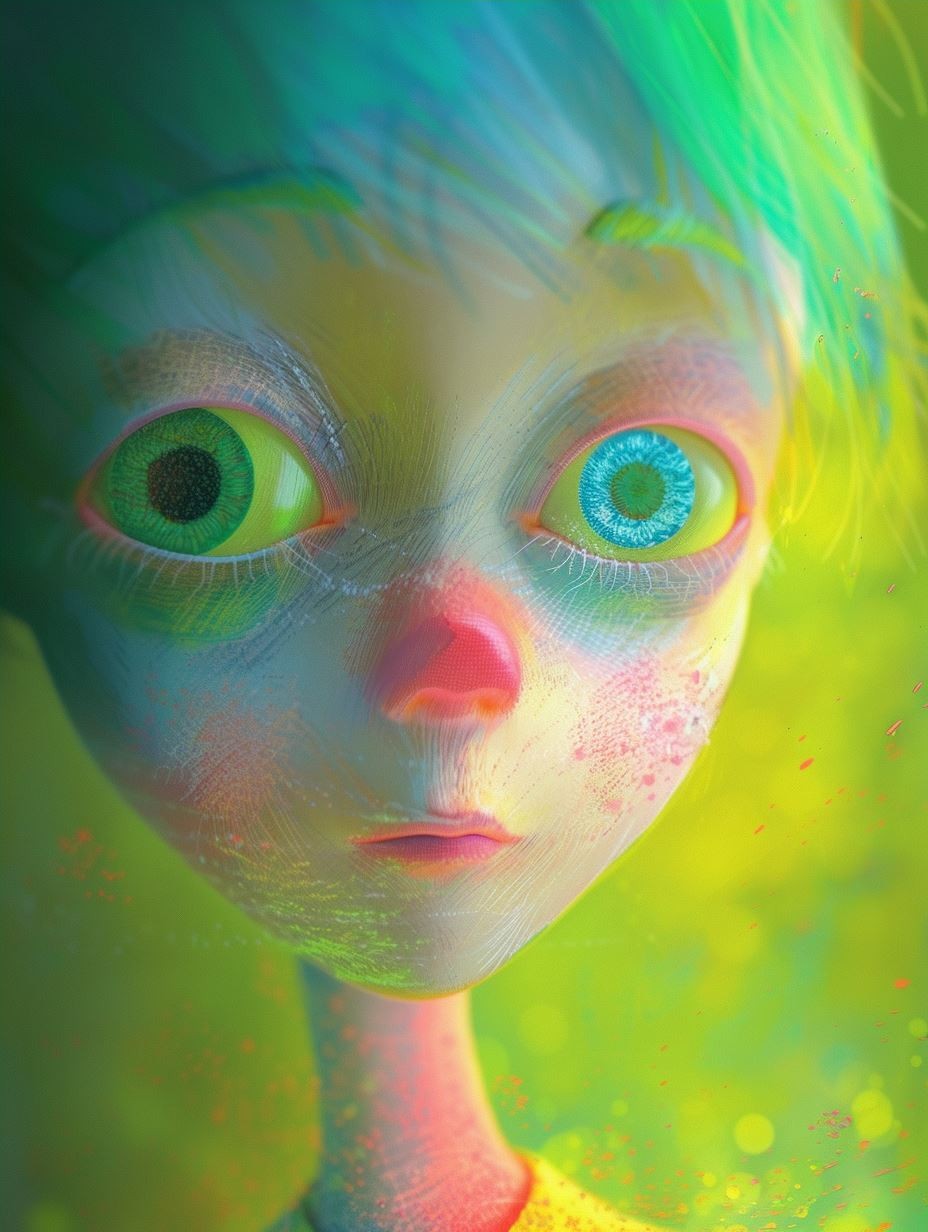 Ethereal Prism Neon Portrait - Image 4