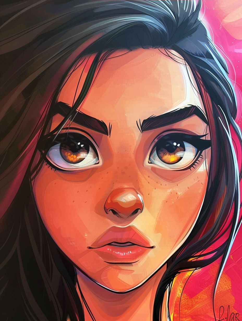 Vibrant Digital Portrait Study - Image 3