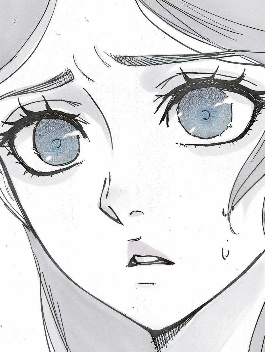 Emotional Expressions in Manga Character Sketches - Image 3