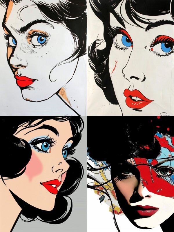 Pop Art Visions of Feminine Elegance