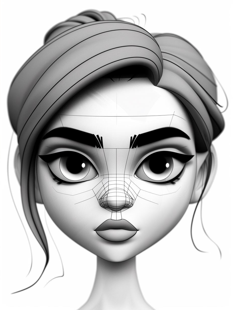 Crimson Gaze Shadow Portrait - Image 4