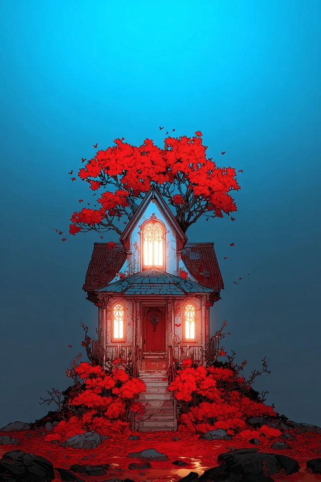 Crimson Azure Serenity - Image 6