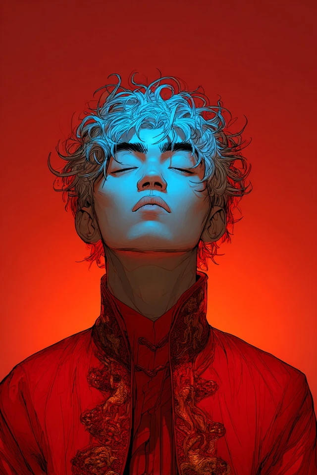 Crimson Azure Serenity - Image 1