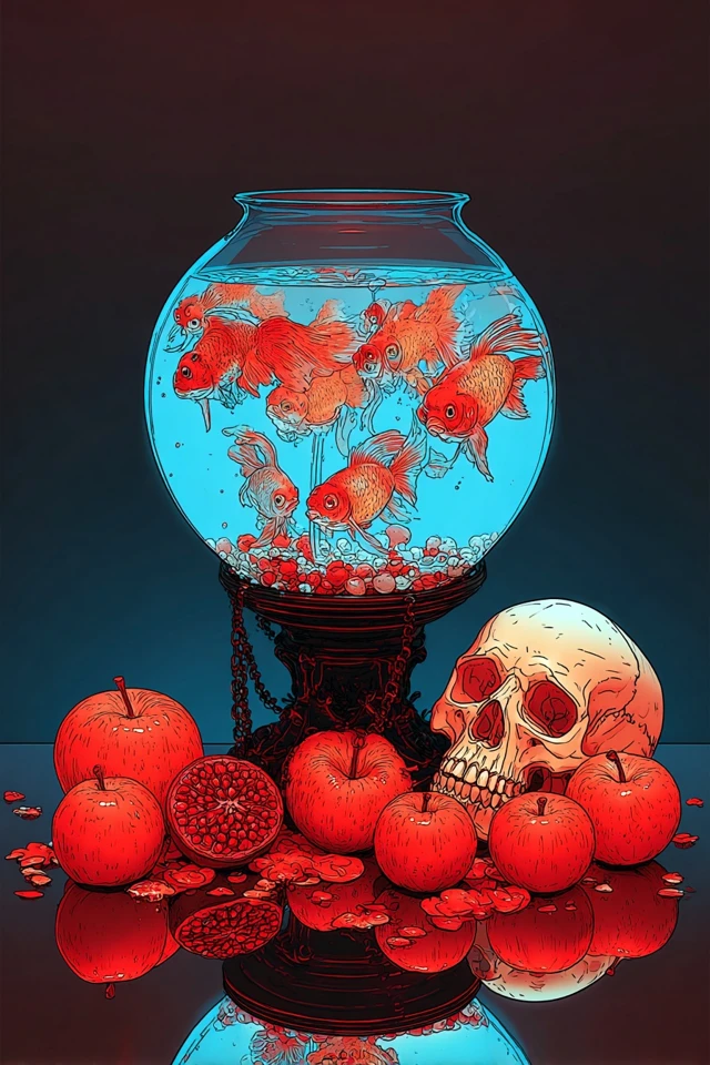 Crimson Azure Serenity - Image 3