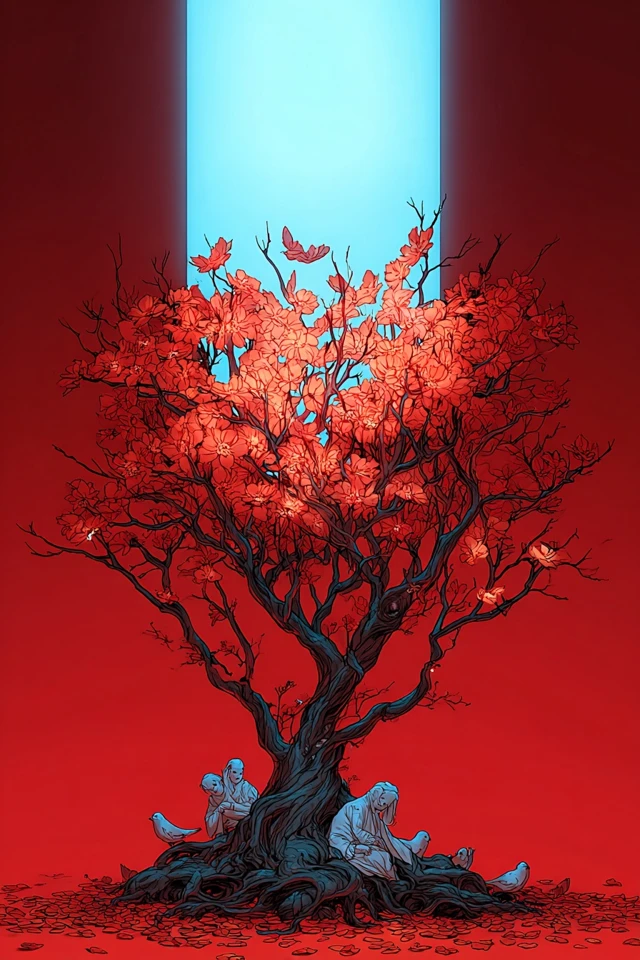 Crimson Azure Serenity - Image 5